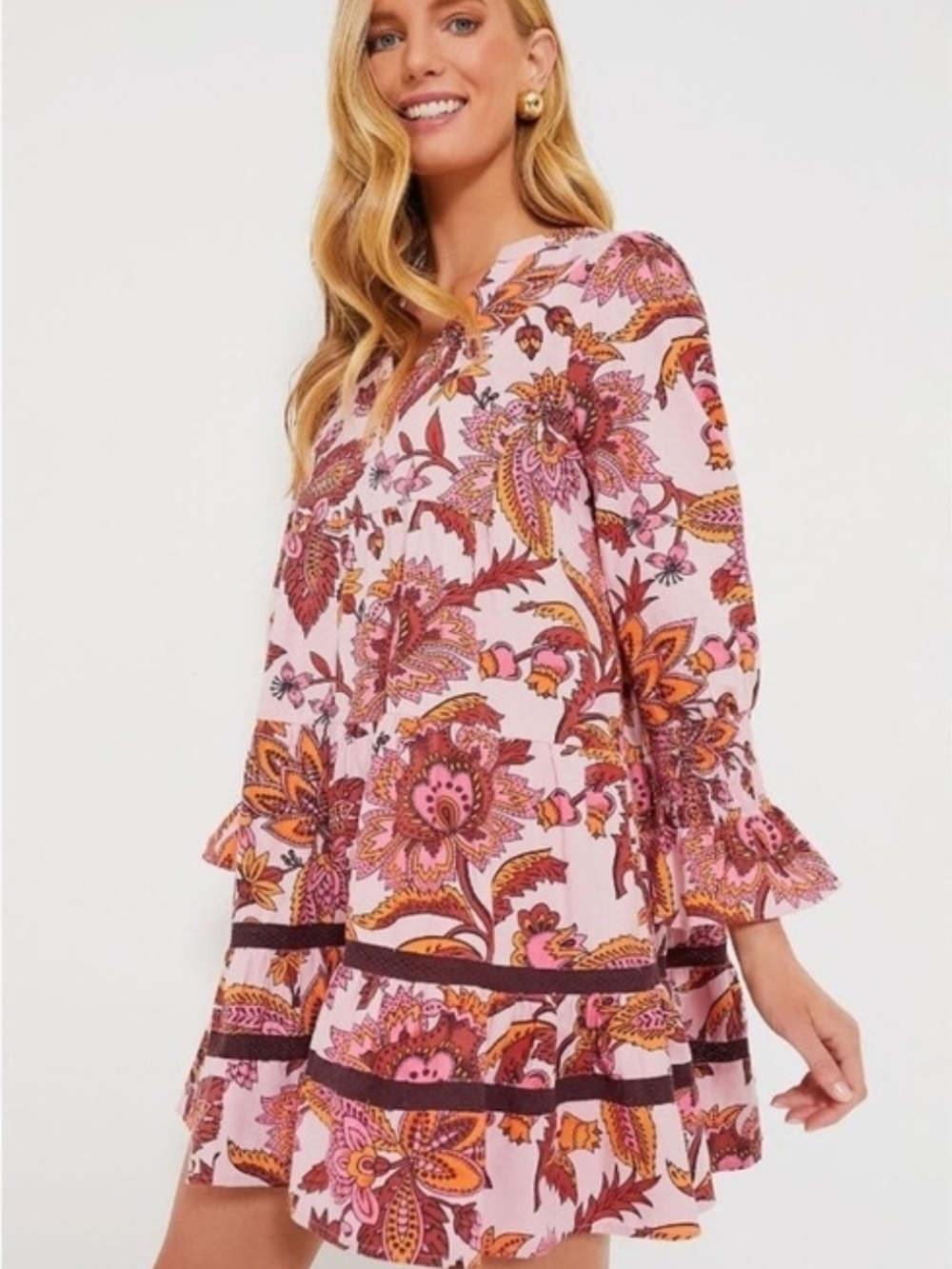 Tuckernuck Pink Floral Paisley Chintz Printed Dress